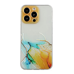 Coque en TPU motif marbre découpe précise jaune pour votre Apple iPhone 13 Pro Max 6.7 pouces