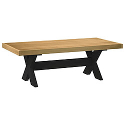 vidaXL Table basse NOAIN pieds en forme de X 120x60x40 cm massif pin