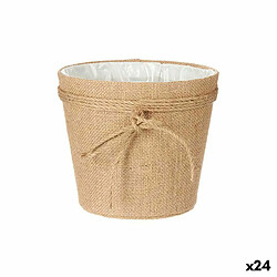 Ibergarden Cache-pot Lien Marron Tissu 19,5 x 17,5 x 19,5 cm (24 Unités)