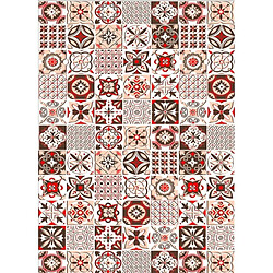 Mani Textile Tapis Carreaux Piment