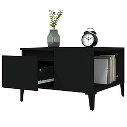 Maison Chic Table basse,Table Console Table d'appoint, Table pour salon noir 55x55x36,5 cm bois d'ingénierie -MN44414 pas cher