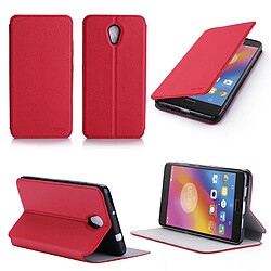 Xeptio Etui Lenovo P2 rouge Cuir PU avec stand - Housse coque de protection