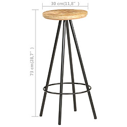 Acheter vidaXL Tabourets de bar lot de 4 bois de manguier brut