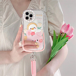 GUPBOO Étui pour iPhone11ProMax Porte-étui pour téléphone portable dessin animé mignon lapin canard femelle