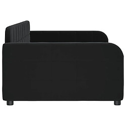 Avis vidaXL Lit de repos sans matelas noir 90x200 cm velours