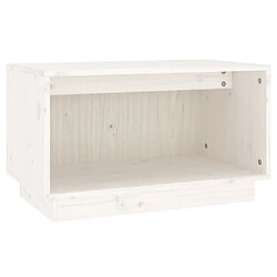 Maison Chic Meuble TV scandinave - Banc TV pour salon Blanc 60x35x35 cm Bois de pin massif -MN39560