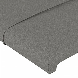 Acheter vidaXL Tête de lit à LED Gris foncé 83x16x118/128 cm Tissu