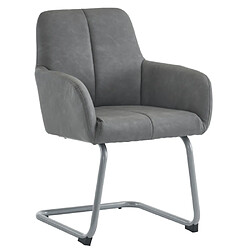 ComfortXL Chaise de Salle à Manger, Lot de 2, Moderne, Minimaliste, avec Pieds en Acier Courbés, Gris