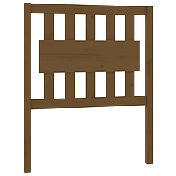 vidaXL Tête de lit Marron miel 80,5x4x100 cm Bois massif de pin