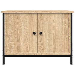 Acheter vidaXL Meuble TV avec portes chêne sonoma 60x35x45cm bois d'ingénierie