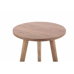 Decoshop26 Table d'appoint / support de plante en bois couleur nature plateau Ø 40 cm TAB10047