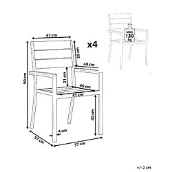 Avis Beliani Chaise de jardin PRATO Bois d'ingénierie Gris