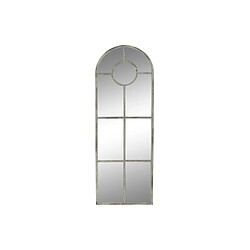 Miroir mural DKD Home Decor 42 x 2,5 x 122 cm Gris Métal Blanc Vintage Fenêtre