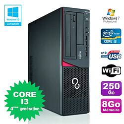 PC Fujitsu E720 E85+ SFF Core I3-4130 3.4GHz 8Go 250Go Graveur WIFI W7 - Occasion