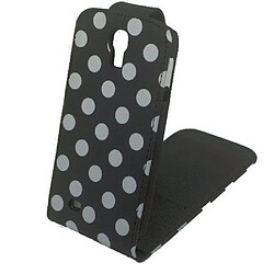 U-Bop Accessories FunPRO Étui à rabat vertical pour Samsung Galaxy S4 Motif pois Black