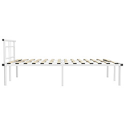 Acheter Maison Chic Lit adulte - Lit simple Cadre de lit,Structure du lit Contemporain Blanc Métal 160x200 cm -MN28378