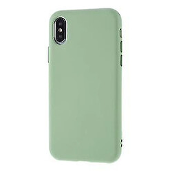 Universal Étui en silicone à boutons latéraux détachables à green clair pour votre Apple iPhone XS / X