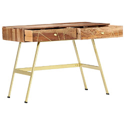 vidaXL Bureau avec tiroirs 100x55x75 cm bois solide