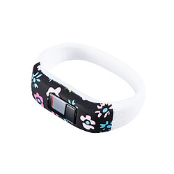 S Bracelet de montre remplacement compatible pour Garmin Vivofit JR/JR2 /vivofit 3(Motif de fleurs)