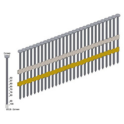 Clou a tete ronde 3000 pièces RK31/90BK Prebena