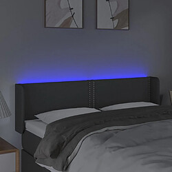 Acheter Maison Chic Tête de lit scandinave à LED,meuble de chambre Gris foncé 147x16x78/88 cm Tissu -MN50574