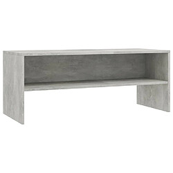 Maison Chic Meuble TV scandinave - Banc TV pour salon Gris béton 100 x 40 x 40 cm Aggloméré -MN66567