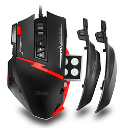 Zelotes C15 Gaming Mouse 7000 DPI 13 boutons programmables RVB LED personnalisable - Noir pas cher