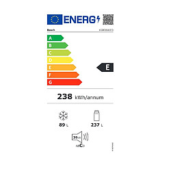 Réfrigérateur combiné 60cm 324l nofrost inox - kgn36vled - BOSCH