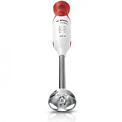 Avis Mixeur Electrique BOSCH plongeant - 450 Watt - Pied inox - 4 lames aiguisées - 2 Vitesses - Bol gradué 600 ml - blanc/rouge