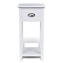 Avis Helloshop26 Table de nuit chevet commode armoire meuble chambre avec 1 tiroir blanc 1402168