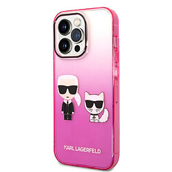 Karl Lagerfeld Coque arrière rigide pour iPhone 14 Pro - Rose