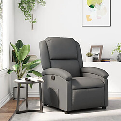 VIDAXL Fauteuil inclinable - Gris similicuir