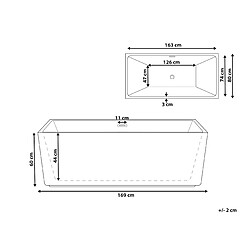 Avis Beliani Baignoire îlot blanche rectangle 169 x 80 cm GOCTA