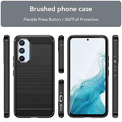 Htdmobiles Coque pour Samsung Galaxy A54 5G - housse etui silicone gel carbone + film ecran - NOIR