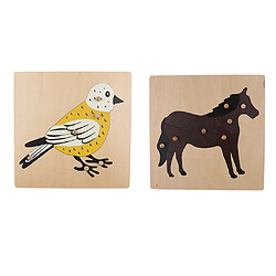 2 Pièces Enfants En Bois Montessori Animaux Cheville Puzzle Puzzle Jouet 02