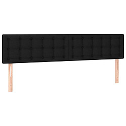 Acheter Maison Chic Tête de lit scandinave à LED,meuble de chambre Noir 160x5x78/88 cm Tissu -MN24450