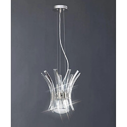 Luminaire Center Suspension Sinclair 4 Ampoules chrome poli