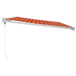 Avis vidaXL Auvent rétractable orange et marron 4,5x3 m tissu et aluminium