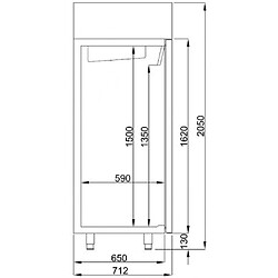 Armoire réfrigérée positive 550 L - Inox - Combisteel