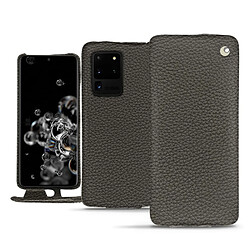 Housse cuir Samsung Galaxy S20 Ultra 5G - Rabat vertical - Anthracite ( Pantone #41403c ) - NOREVE