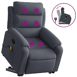 vidaXL Fauteuil de massage inclinable Gris foncé Velours