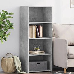 vidaXL Buffet haut gris béton 50x41x124 cm bois d'ingénierie