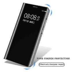 Acheter Htdmobiles Housse pour Samsung Galaxy A55 5G - etui coque portefeuille clear view miroir + film ecran - NOIR