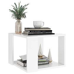 Avis Maison Chic Table basse,Table Console Table d'appoint, Table pour salon Blanc 40x40x30 cm Bois d'ingénierie -MN70065