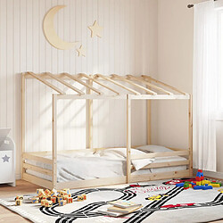 Avis Vidaxl Lit pour enfants avec toit 80x200 cm bois massif de pin