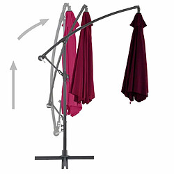 Acheter Maison Chic Parasol Jardin | Parasol déporté avec mat en aluminium Bordeaux 300 cm - GKD54560