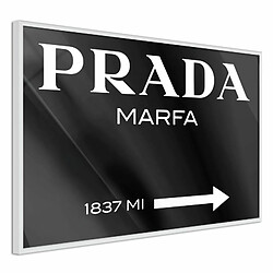 Paris Prix Affiche Murale Encadrée Prada Black 30 x 20 cm Blanc