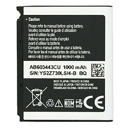 Batterie origine SAMSUNG AB603443CU Pour le S5230 Player / GH-L870 / M8910 Pixon12 / SGH-i200 / SGH-L870 / SGH-G800 / GT-S5233