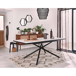 Acheter Bestmobilier Sullana - table à manger extensible - effet marbre - 4 à 6 personnes