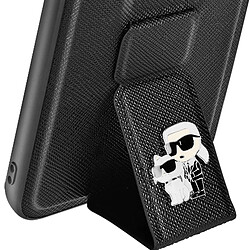 Karl Lagerfeld Coque pour Samsung Galaxy S23 FE Béquille Support Poignée Maintien Noir